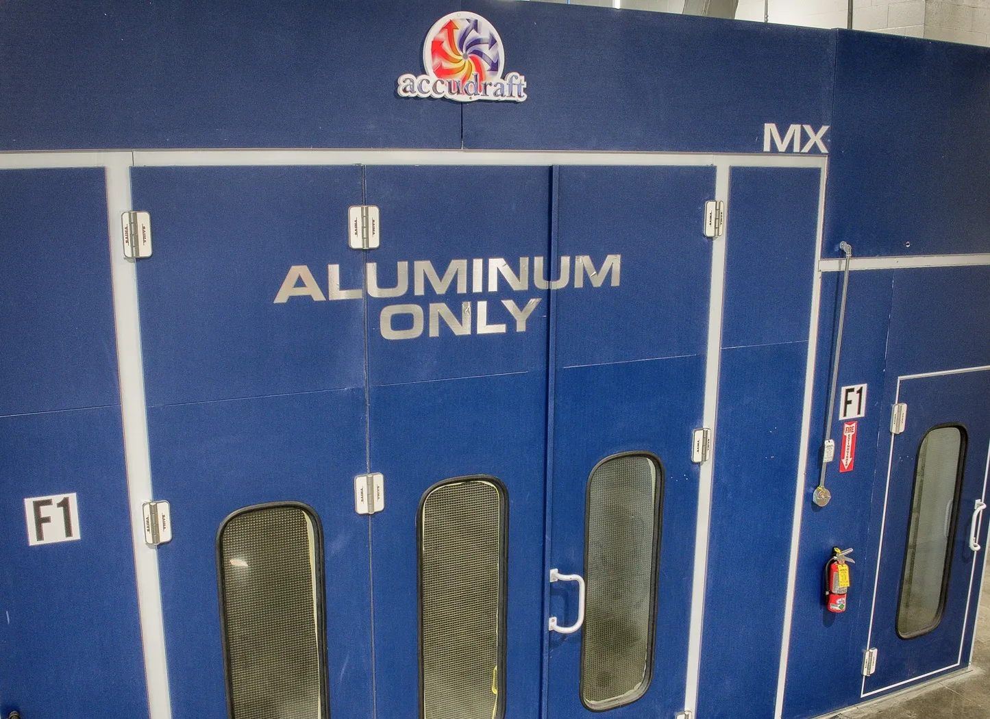 Providence Auto Body aluminum-only repair booth